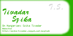 tivadar szika business card